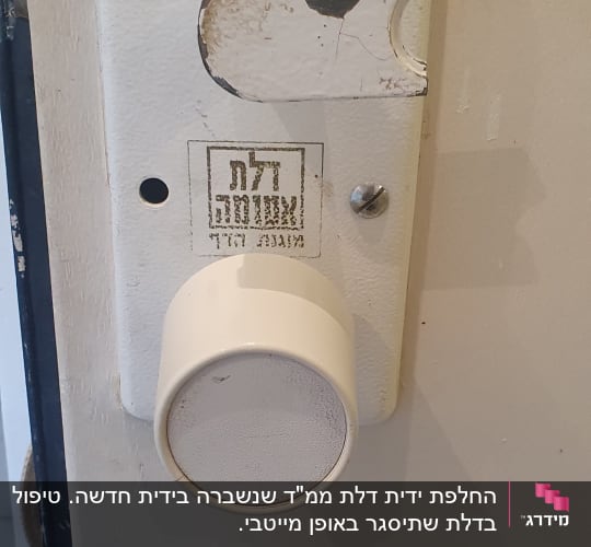 מנעול דלת עם ידית עגולה וברגים